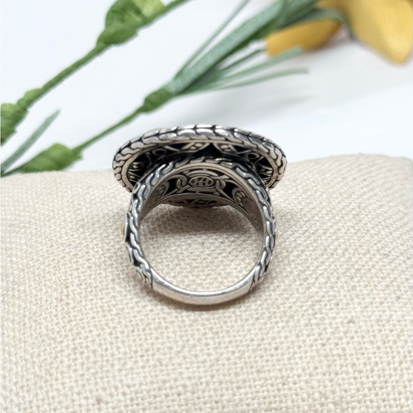 John Hardy Palu Bulan .925 / 22K Gold Round Ring - Picture 4 of 8